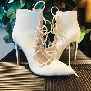 White Laced Booties!